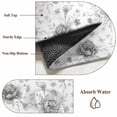 thumbnail image 6 of Round Rug 7Ft Washable Non-Slip, Grey Black Flower Circle Area Rugs for Living Room Bedroom, Spring Watercolor Floral Plant Textured Indoor Floor Mats Carpet Runner for Home Decor Aesthetic, 6 of 8