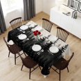 thumbnail image 6 of Mist Forest Table Cloth Waterproof Tablecloths, Beige Farmhouse Vintage Nature Scenery Tablecloth Dining Table Cover for Kitchen Party Tabletop Outdoor, Rectangle Tablecloth 54x108 Inch, 6 of 9