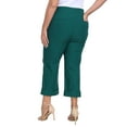 thumbnail image 4 of HDE Plus Size Pull On Capris for Women Teal - 2X, 4 of 6