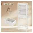 thumbnail image 2 of Over The Toilet Storage Cabinet, Freestanding Bathroom Cabinet with Drawers & Open Shelves, Tall Bathroom Organizer & Space Saver, Above Toilet Storage for Bathroom, Laundry Room, Balcony, 2 of 7