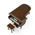 thumbnail image 2 of Sophisticated 30 Note Miniature Musical Hi-Gloss Brown Grand Piano with Bench - Four Seasons, Spring (Vivaldi), 2 of 2