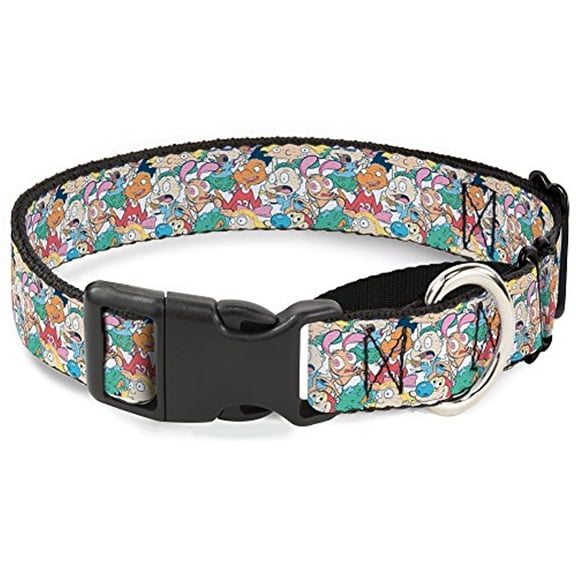 Buckle-Down "Nick 90's Rewind 8-Character Mash Up Collage White" Martingale Dog Collar