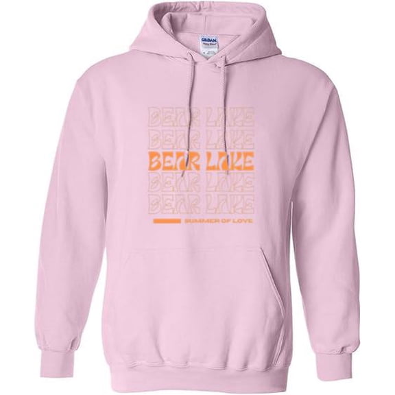 Retro 70s Vibe Bear Lake Utah Souvenir Graphic Pullover Hoodie, for men & women, up to size 5XL