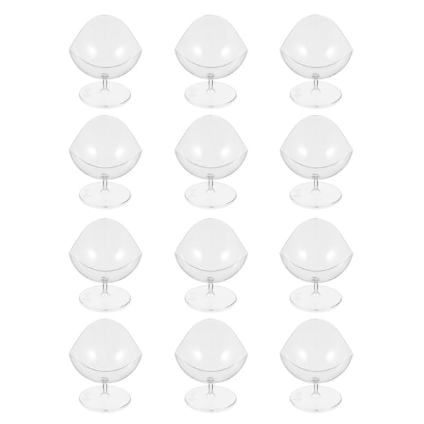 FELTECHELECTR 12 vasos desechables de plástico para cócteles, prácticos vasos de postre para fiestas.