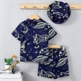 thumbnail image 5 of MEZZALL Boys Summer Short Sleeve Lapel Button Down Tops And Shorts Starry Print Casual Outfit Leisure Clothes Sets, 5 of 5