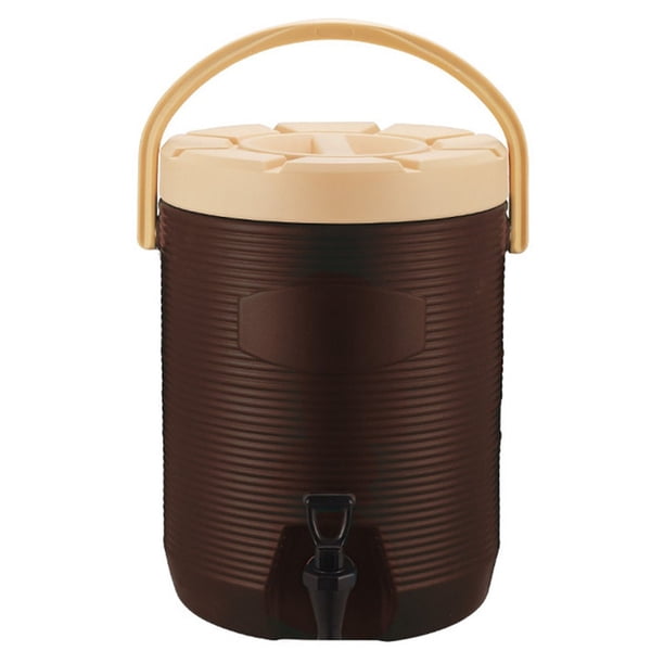 Dispensador de bebidas aislado de 3,43 gal, dispensador de hielo y bebidas calientes con interior de acero inoxidable 304
