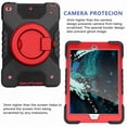 thumbnail image 5 of iPad 7th Generation Case 2019 with Hand Strap, Dteck 8th Generation iPad case with 360 Degree Kickstand Shoulder Strap Three Layer Silicone Cover for iPad 10.2 Inch 2019 2020 Releases, Black+Red, 5 of 8