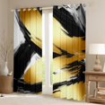 thumbnail image 2 of Homewish Black Golden Splash Curtains Pack of 2 (42x84 Each) For Teens Boys Girls,Abstract Graffiti Curtains Blackout,Vintage Aesthetic Bedroom Curtains,Luxury Bedroom Decor, 2 of 6