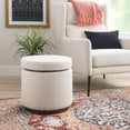 thumbnail image 4 of Linon Blanche Storage Ottoman Natural Walnut, 4 of 4