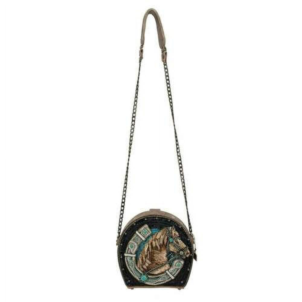 Mary Frances Beaded Ready to Ride Horse Black Blue Handbag Bag Shoe New