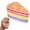 peanut, variant on Rainbow Cake Squishies,Colorful Cake Squishes Stress Balls,Jumbo Slow Rising Fidget ,Soft Relief Stresses,Soft Desk Stress Relief for Office & Home Relaxation