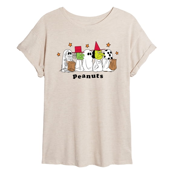 Peanuts - Halloween Costumes - Juniors Oversized Graphic T-Shirt