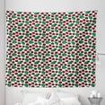 thumbnail image 1 of Fruit Tapestry, Detailed Hand Drawn Spotted Juicy Summer Raspberries Leaves Pattern, Fabric Wall Hanging Decor for Bedroom Living Room Dorm, 5 Sizes, White Green and Dark Pink, by Ambesonne, 1 of 1