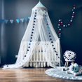 thumbnail image 1 of ZHAOCHENG Mosquitera para bebé, mosquitera para cama con estrellas fosforescentes, decoración de cama princesa - Azul, 1 of 5