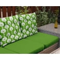 thumbnail image 6 of Vargottam Indoor/Outdoor Tufted Printed Square Seat Patio Cushion Set Of 2 Water Resistant Patio Furniture Seat Cushion 19-inches, Green | Block, 6 of 7