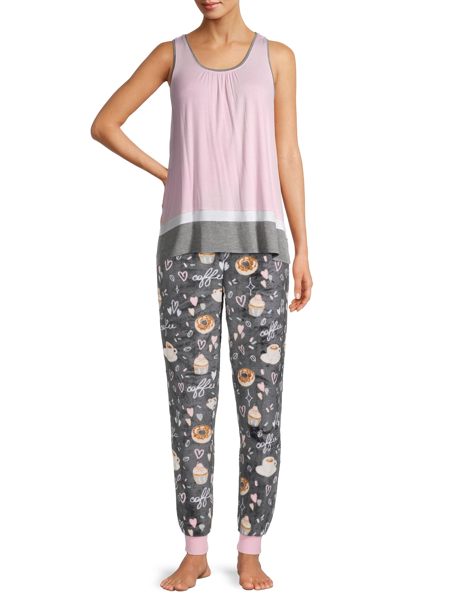 Secret Treasures Women's and Women's Plus Plush Cuffed Pajama Pants
