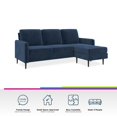 Queer Eye Wimberly Pillowback Sofa Sectional, Blue Velvet