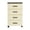 Creamy Yellow+Brown, variant on Creamy Yellow 4 Tier Plastic Drawer Storage Organizer, Storage Cabinet with 4 Universal Wheels, 4-Drawers Cabinet for Dresser Closet Bathroom Dorm Bedroom Laundry Room