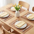 thumbnail image 2 of Placemats Set of 4 Waterproof Placemats for Kitchen Dining Table Decor Heat Resistant  Table Mat Coffee 17.7x11.8inch, 2 of 6