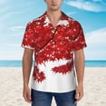 thumbnail image 4 of Lsque Red Maple Leaf pattern Hawaiian Shirt for Men, Unisex Summer Beach Casual Short Sleeve Button Down Shirts-Medium, 4 of 9