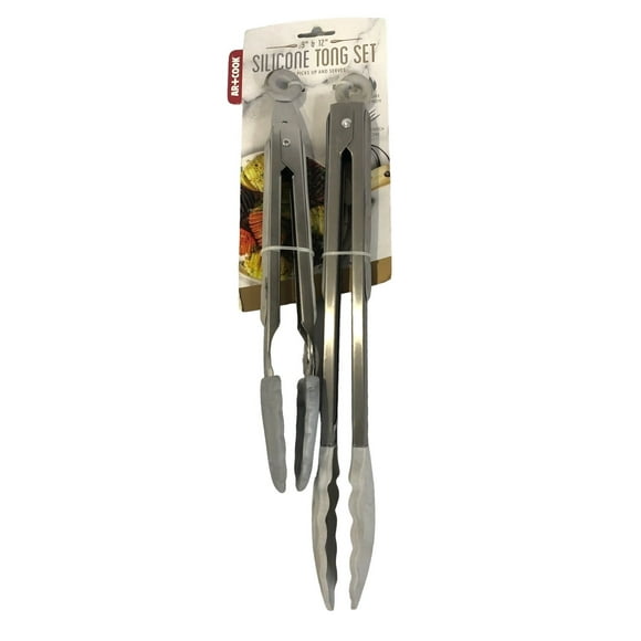 Art & Cook Ensemble de 2 Pinces en Silicone – Couleur Grise