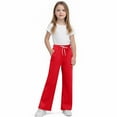 thumbnail image 3 of BFHHYA Girls' Straight-Leg Sweatpants Light Fleece Lightweight Drawstring Joggers Casual Active Pants for Daily Wear & Dance Practice(4-15Y), 3 of 4