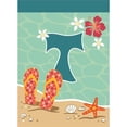 thumbnail image 1 of Magnolia Garden Flags M030035 Flip Flop Monogram T Polyester Garden Flag, 1 of 1