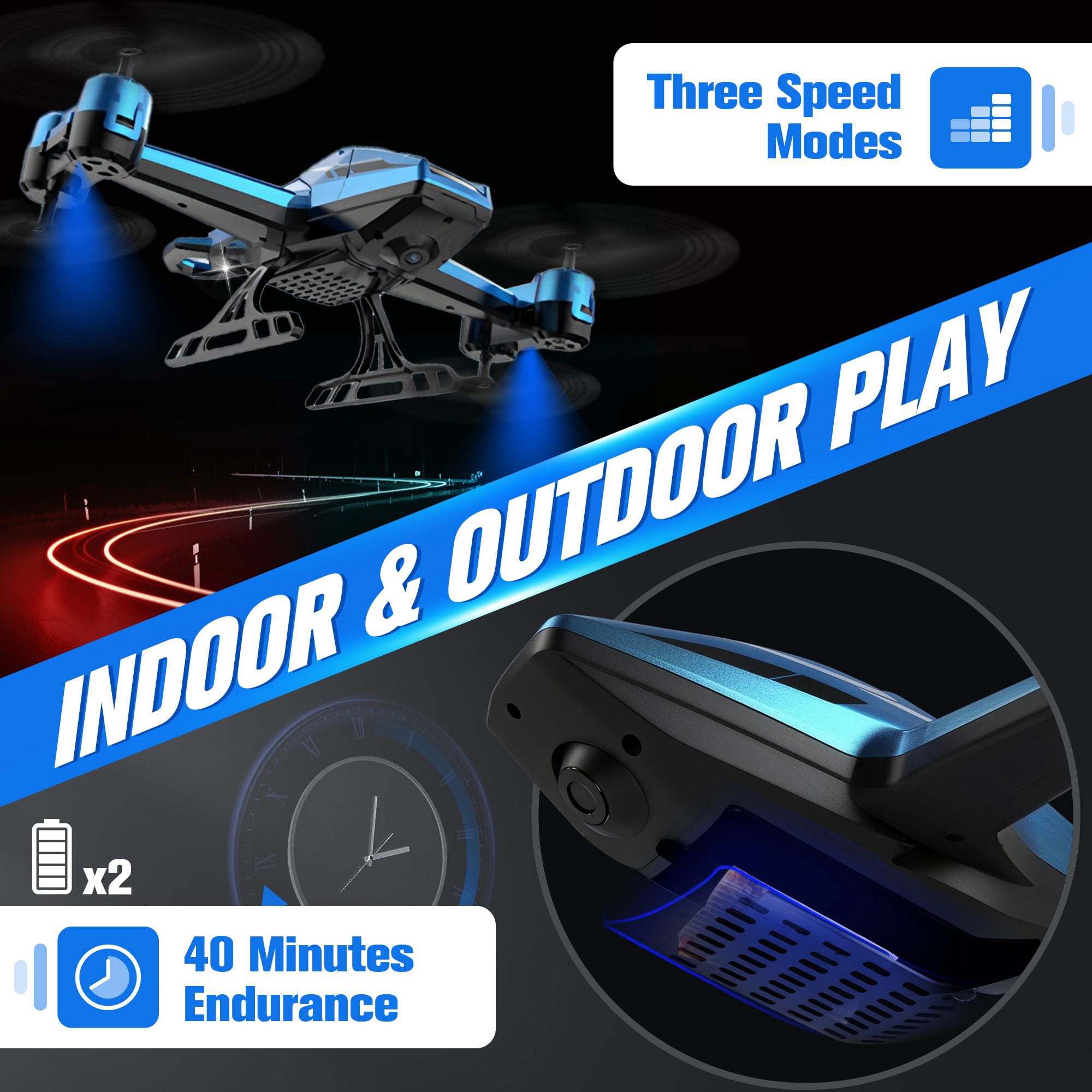 RC Helicopter - Remote Control Helicopter for Adults.& Kids, RC Plane with 2 Rechargeable Batteries, Indoor & Outdoor Airplane for Beginners