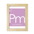 thumbnail image 1 of Chestry Elements Period Table Lanthanide Promethium Pm Desktop Adorn Photo Frame Display Art Painting Wooden, 1 of 3