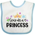 thumbnail image 3 of Inktastic Grandma's Princess Crown and Flowers Girls Baby Bib, 3 of 4