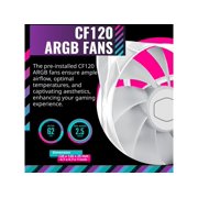 Cooler Master TD500 Mesh V2 White Gaming Airflow ATX Mid-Tower Case, Polygonal Mesh Panel, Crystalline Tempered Glass, 3x 120mm ARGB Fans, USB 3.2 Gen 2 Type C, 360 Radiator (TD500V2-WGNN-S00)