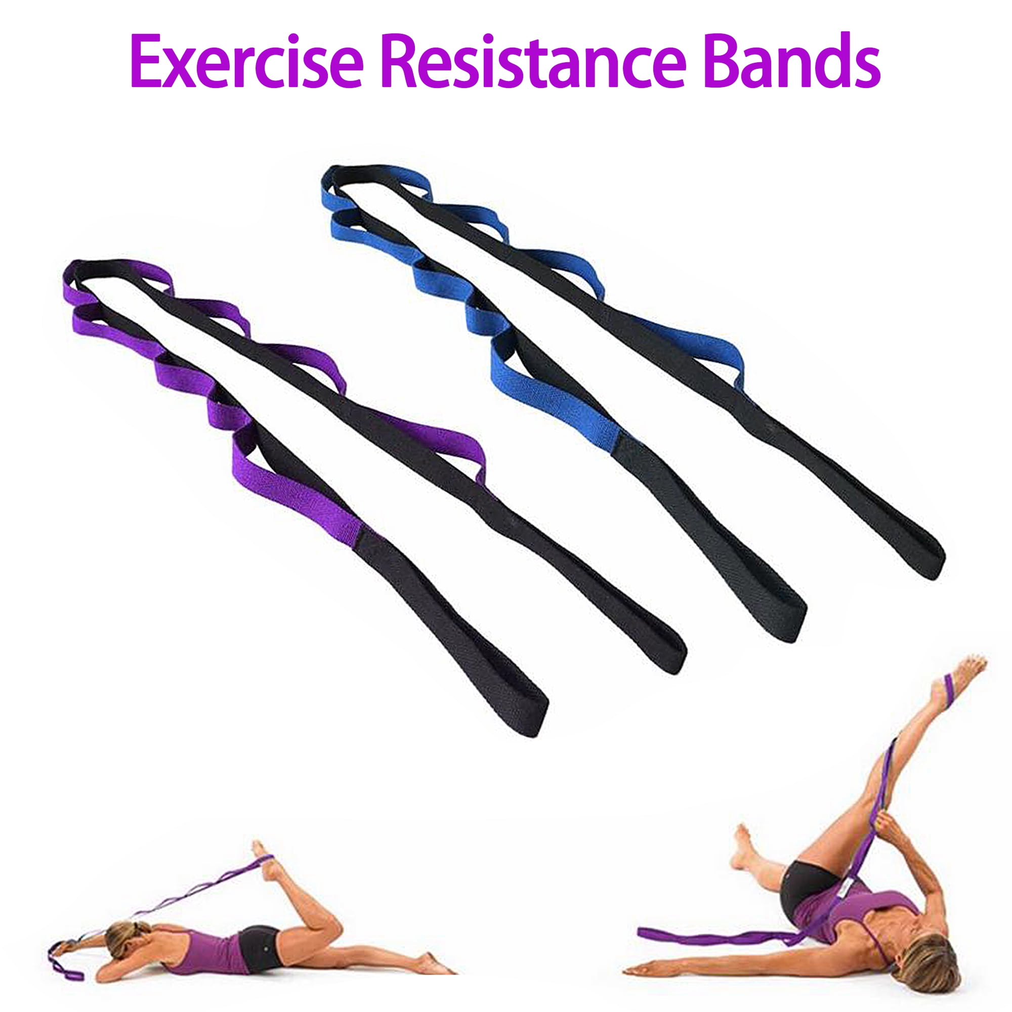 8 Holes Exercise Yoga Stretching Strap With Handle For Trainers Relieve Muscle Flexible Stretch Bands Loops Walmart Com Walmart Com