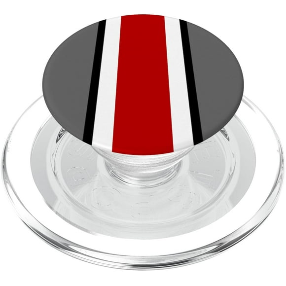 PopSockets PopGrip para teléfonos y tabletas Ohio a rayas rojas/grises