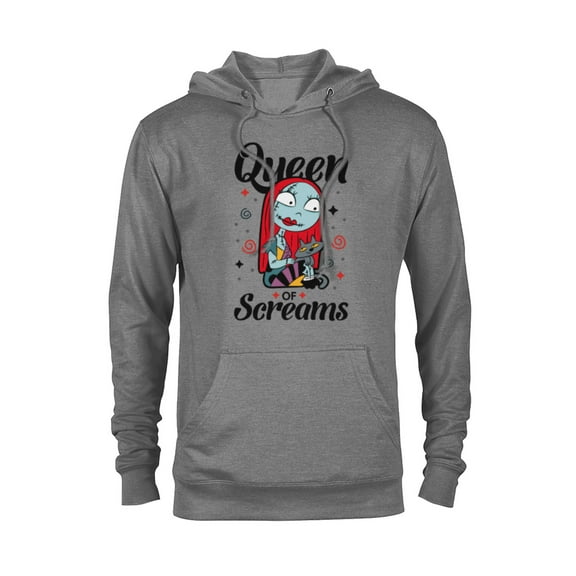 Disney The Nightmare Before Christmas Sally Queen of Screams - Pullover Hoodie for Adults -Customized-Graphite Heather