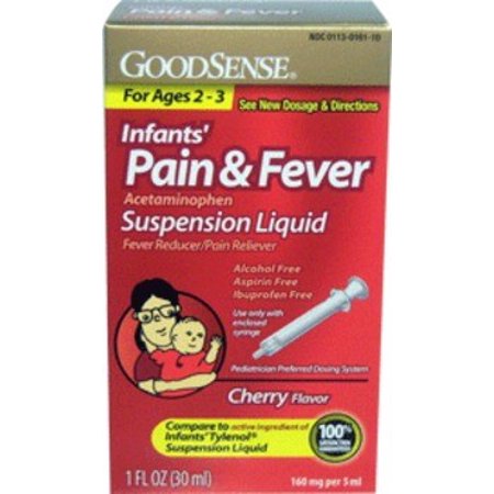 GoodSense® Infants Pain Relief Suspension Drops 160 Mg Cherry Case Pack 24