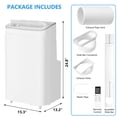 thumbnail image 7 of GOCAPTAIN 14000 BTU Portable Air Conditioner, 3-in-1 Portable AC Unit with Remote Control, 24H Timer, Window Kit, Covers Up to 750 Sq.Ft, White, 7 of 7
