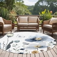 thumbnail image 4 of Round Rug 5Ft Washable Non-Slip, Spring Blue Floral Circle Area Rugs for Living Room Bedroom, Country Garden Wildflowers Botanical Indoor Floor Mats Carpet Runner for Home Decor Aesthetic, 4 of 8