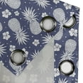 thumbnail image 4 of Ambesonne Fruits Grommet Curtain, Pineapple Floral Vintage, 50" x 120", Lavender White, 4 of 6