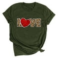 thumbnail image 1 of Pisexur Valentines Day T-shirt Top Femmes Imprimé Manches Courtes Haut Manches Courtes Col Rond Haut Chemise, 1 of 2