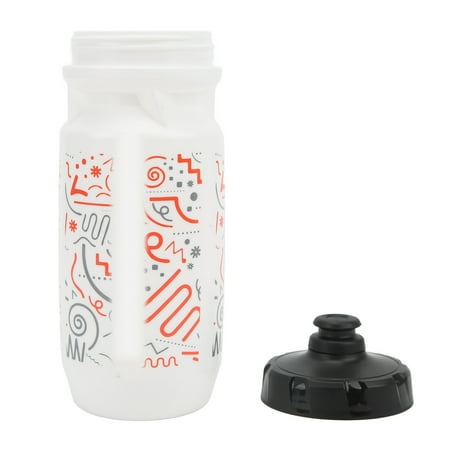 Bike Sports Water Bottle 550ML - Leakproof Squeezable Plastic Kettle for Cycling Camping Hiking White