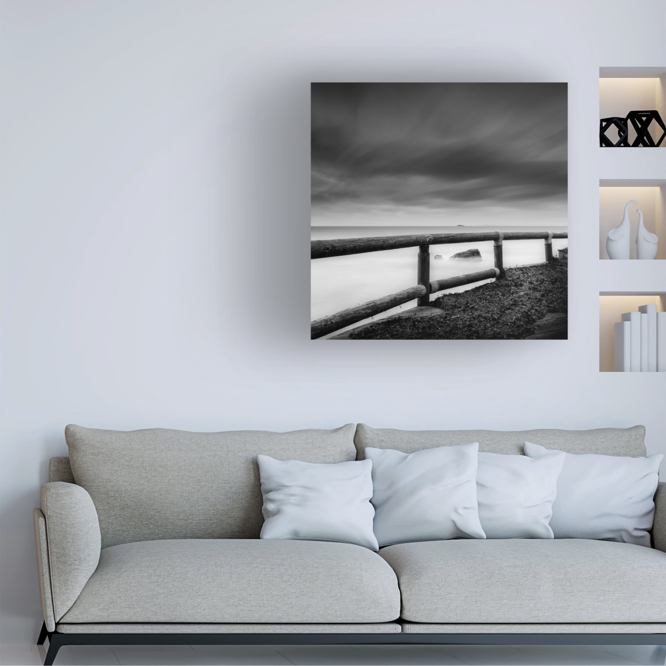 Canvas Wall Art - George Digalakis 'By The Sea 015' Wall Art for Living Room, Bedroom, or Office Décor by Trademark Fine Art - 14 x 14 Inches