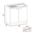 thumbnail image 4 of Boahaus Dunkerque Sink Cabinet (White), 4 of 5