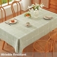 thumbnail image 2 of Table Cloths Rectangular Cotton Sage Green Tablecloth Rectangle Outdoor Table Cloth for Picnic Table Cover (86"x52", Linen), 2 of 10