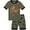 Army Green Motorcyclists, variant on 3-12Y Toddler Boys Gray 2-Piece Dinosaur Pajamas 100% Cotton Sleepwear Sets