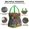 thumbnail image 3 of Pioneer Flower Floral Print Pattern Drawstring Lunch Bag Women - Drawstring Lunch Bag Insulated for Work Office - Stain-Resistant Large Lunchbags for Women with Multi-Pockets, 3 of 6