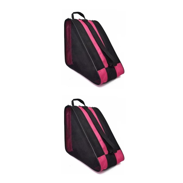 Eigraketly Patines de malla lateral para patines, bolso para zapatos, protectora, bolsa para zapatos de patín, compartimento de colección en Rosado 2piezas Eigraketly CBP265176