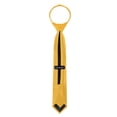 thumbnail image 4 of Jacob Alexander Boy's 14" Pretied Ready Made Solid Color Zipper Tie - Canary, 4 of 7
