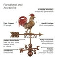 thumbnail image 3 of Good Directions 1975RED Bantam Red Rooster Weathervane, Pure Copper Hand Finished Multi-Color Patina, 3 of 8
