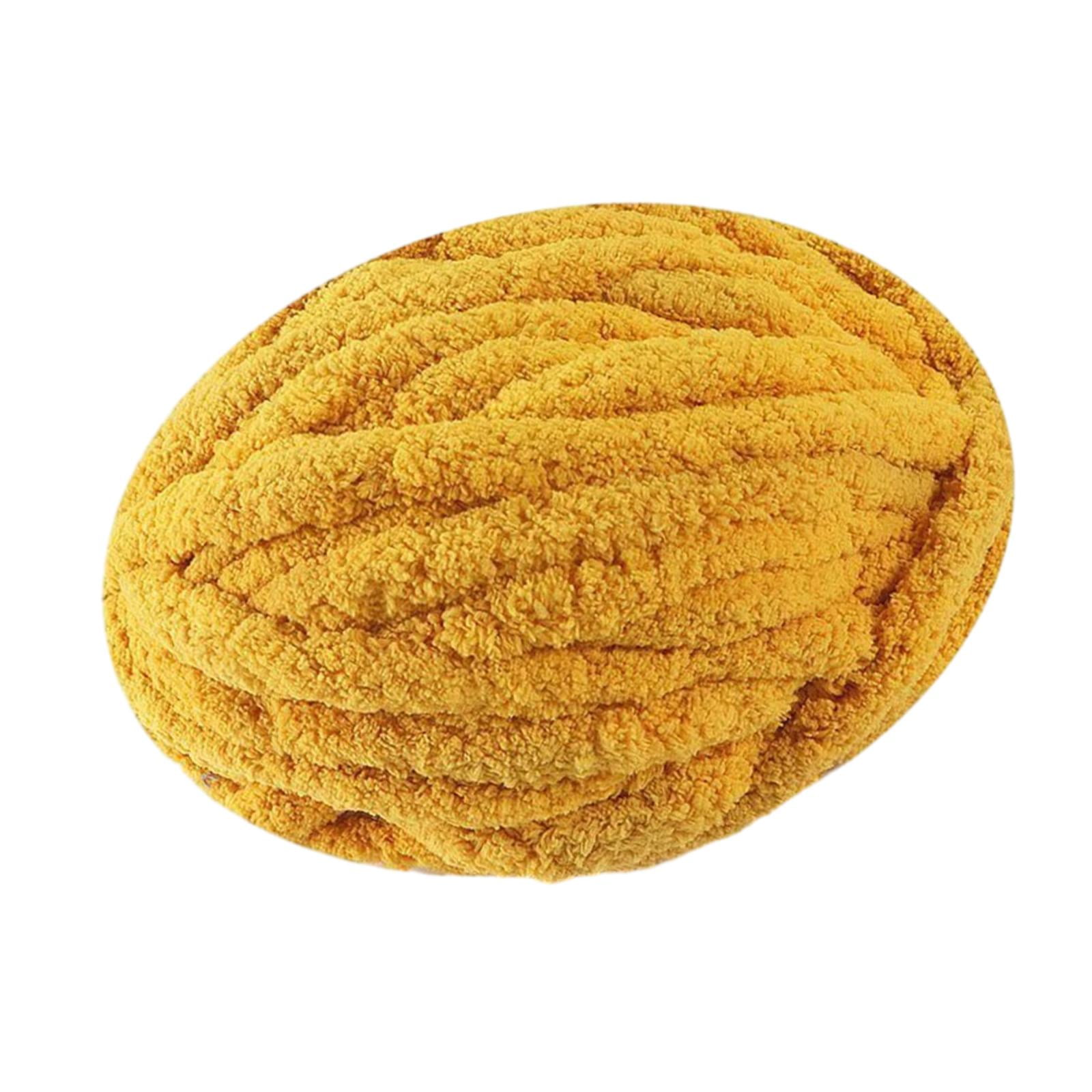Thick Chunky Yarn Heavy Yarn Polyester Yarn Comfortable Knitting Yarn Chunky Brown Yellow
