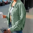 thumbnail image 6 of Women's Casual Lapel Button Long Sleeve Cardigan Jacket Sweater Coat for Women Loose Fit Lightweight Comfortable Office Work Fall Fashion Gift | CSEONE,Mint Green L, 6 of 9